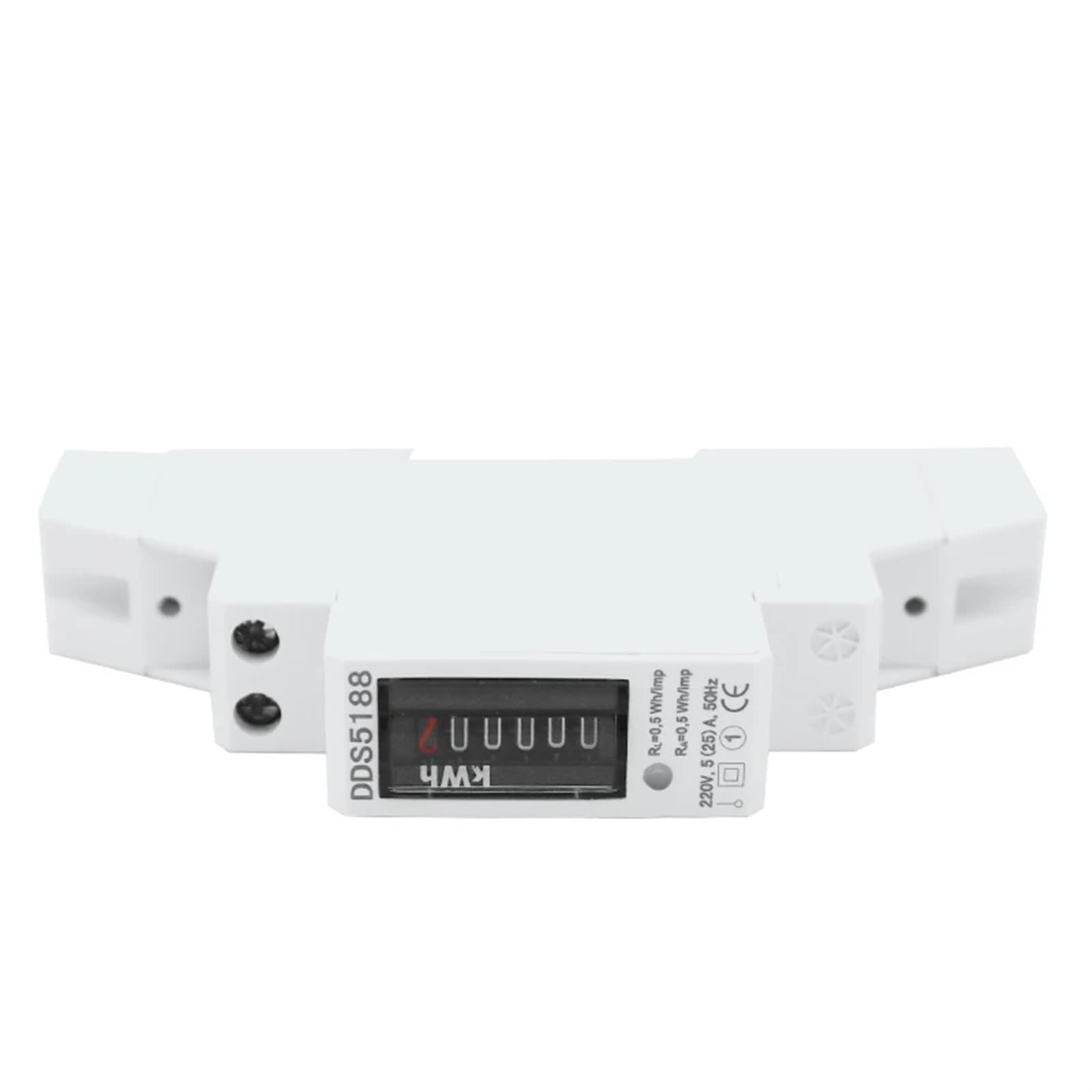 Medidor de consumo de energía eléctrica monofásica electrónica doméstica, vatímetro, contador de energía KWh, 32 A, CA 220 V, 50 Hz, 1 unidad(5-20A)