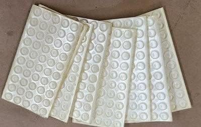 1000 Self-Adhesive Rubber Bum pons Clear.