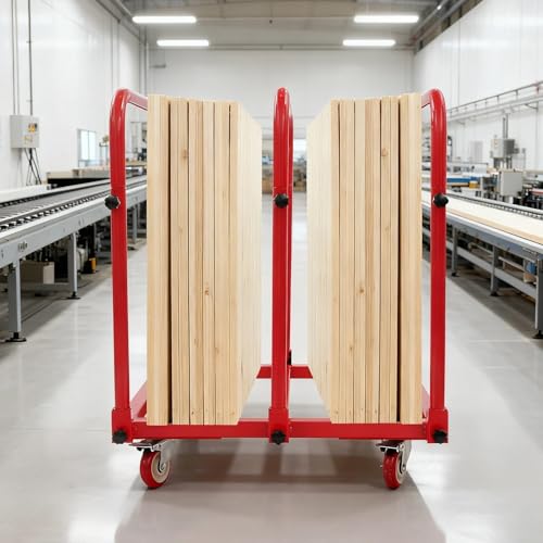 Carretilla industrial de acero roja 1400 lbs 31"x28"x35" miniatura 4
