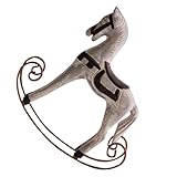 Ornement de figurine de cheval : sa conception polyvalente s'intègre parfaitement aux différentes préférences de bébé et aux styles de décoration intérieure, ce qui en fait un ajout à toute d'enfant ou salle de jeux, statues de cheval à bascule