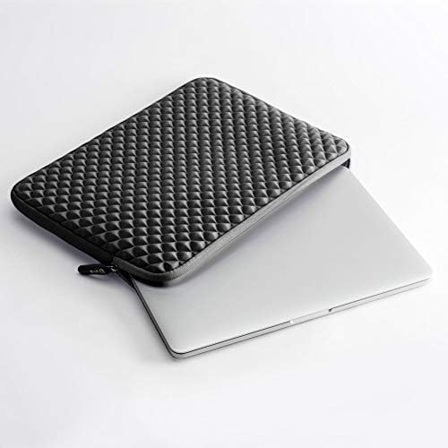 12.9-14 Inch Laptop/Tablet Sleeve Evecase Diamond Foam Splash Shock Resistant Neoprene Sleeve Bag for for Notebook Chromebook, Ultrabook, MacBook Pro/Air 13.3 / iPad Pro 12.9 Tablet - Black