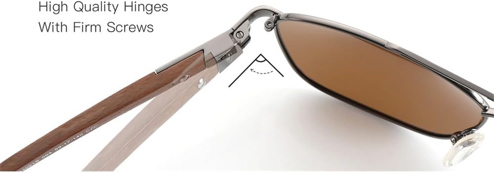 Wood Polarized Sunglasses for Men UV Protection Fishing Driving Shade Sun Glasses
