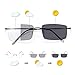 Rimless Progressive Multifocus Reading Glasses Photochromic Transition Sunglasses Sun Readers Blue Light Blocking Multifocal Computer Eyeglasses Anti Glare UV400 Presbyopia Eyewear for Men and Women