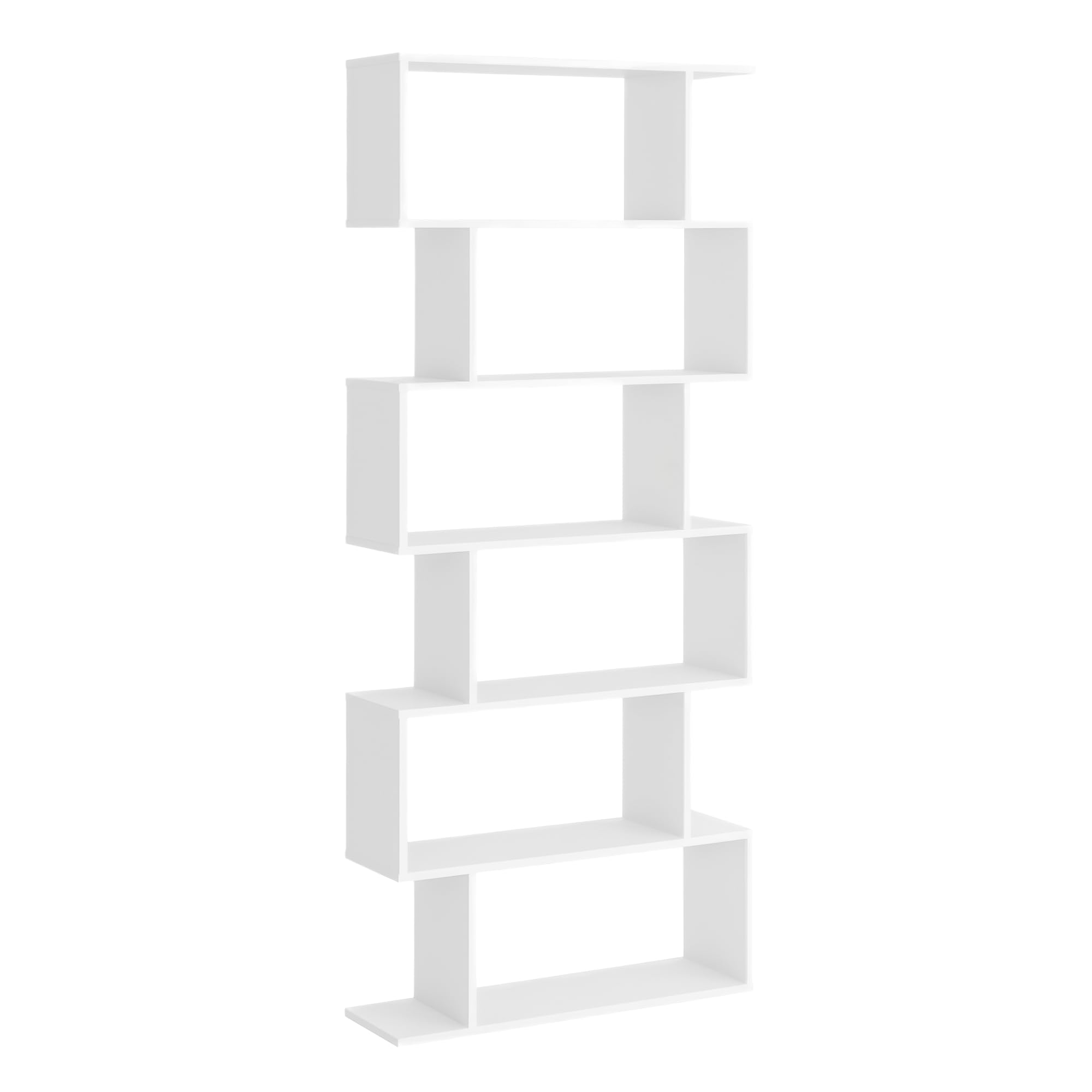 HOMCOM Biblioteca, Librería de 6 Niveles, 80x23x192 cm, Estantería para Libros, Estantería Moderna para Salón, Dormitorio, Estudio, Oficina, Blanco