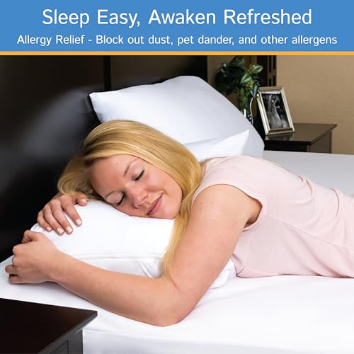 Futon Full (54"x 75") Waterproof Mattress Protector - Waterproof Zippered Encasement Premium Quality Bed Cover Protects Against Dust, Allergens White