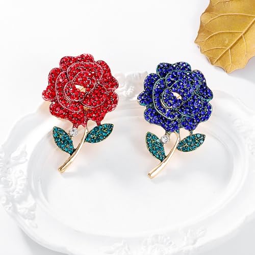 Image of Rhinestone Flower Pin Camellia Drop Oil Brooch Big Large Rose Bouquet Brooch Pin Pearl Daisy Peony Brooch Lapel Pins Elegant Clothing Hat Bag Skirt Accessories for Women