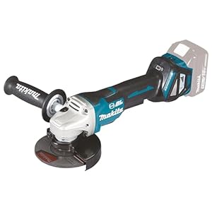 Makita DGA517Z haakse slijper 18,0 V met paddle-schakelaar (zonder accu, zonder oplader), 18 V, zwart, blauw