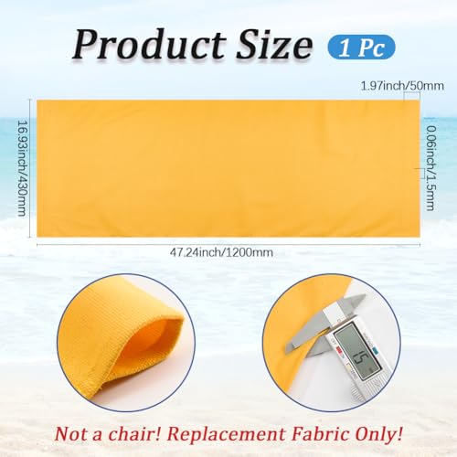 GORGECRAFT 120 x 43cm Ersatz Segeltuch Für Strandsessel Klappbare Liegestühle Für Den Außenbereich Ersatzstoff Für Liegesessel Stoff Für Sonnenbaden Im Sommer Garten Innenhof Orange
