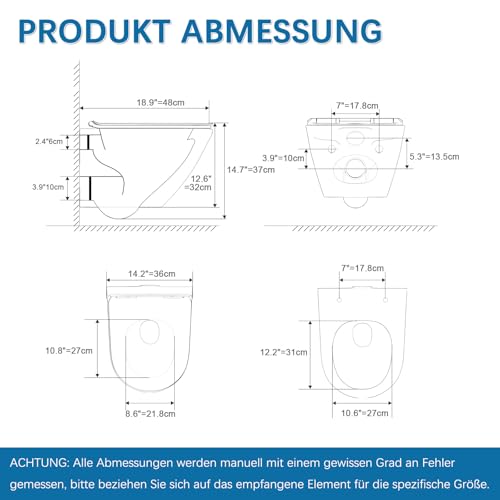 Wandhängende Toilette, – Bild 7