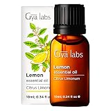 Gya Labs Huile essentielle de citron pour peau claire(10 ml) - Huile de citron de qualité pure - Parfaite pour l'aromathérapie et les maisons plus propres -Utilisation dans un diffuseur ou sur la peau