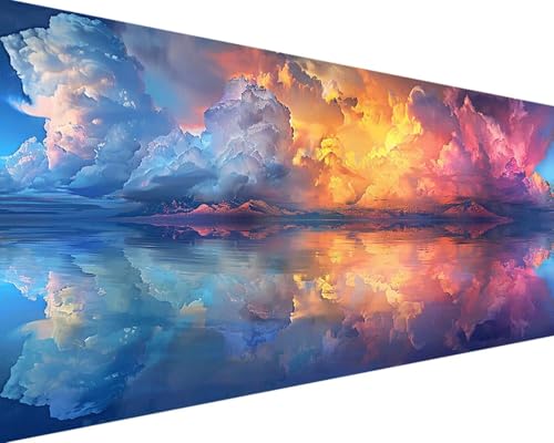 Manualidades de paisaje para adultos para pintar nubes en el salón 2