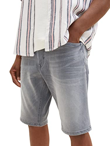 TOM TAILOR Herren Slim Fit Jeans Bermuda Shorts, Grau (10219 - Used Mid Stone Grey Denim), 28 – Ansicht 6