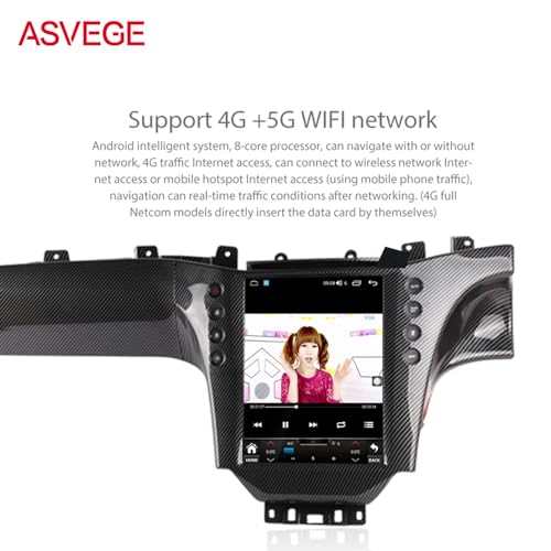 Tela de rádio de carro Tesla de 12,1 polegadas para Maserati GT/GC GranTurismo Panio Preto Fibra de