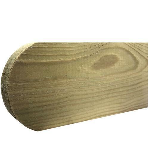 Premium Picket Garden Fencing Pales Timber Treated Wood Fencing Boards (3'' x 4ft) Rounded Top Planed and Smooth Round top Picket pales, Fencing pales UK (4 Foot Picket Round top Pack of 30)
