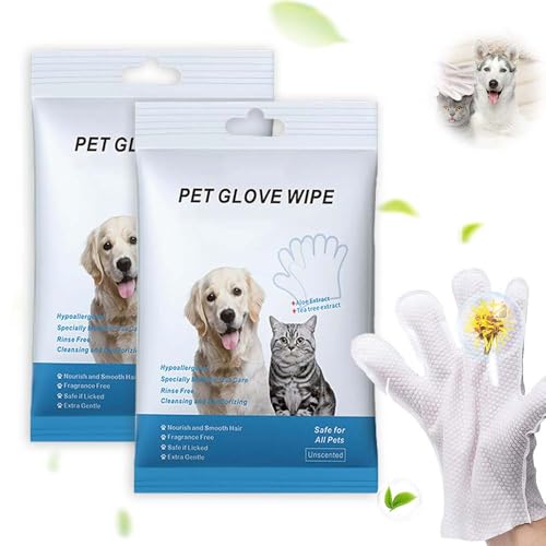 Rinse Free Dog Shampoo Mitts