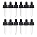 Auvanteo Glass Eye Droppers with Pressure Rotating Child Safety Cover Perfect for Essential Oils, Set of 12, Compatible with doTERRA and Young Living 10ml Bottles