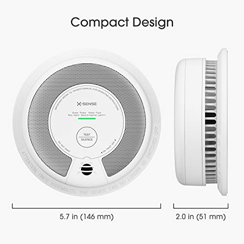 X-Sense SC06 2-In-1 Smoke And Carbon Monoxide Detector Alarm (Not Hardwired), 10-Year Battery-Operated Dual Sensor Fire & Co Alarm thumb #2