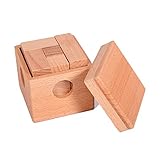3D Wooden Brain Teaser Cube Puzzle Wooden Puzzles Cube Gift Desk Puzzles Geometric Intellectual Jigsaw Logic Puzzle Educational Games Toy for Children and Adults by AHYUAN