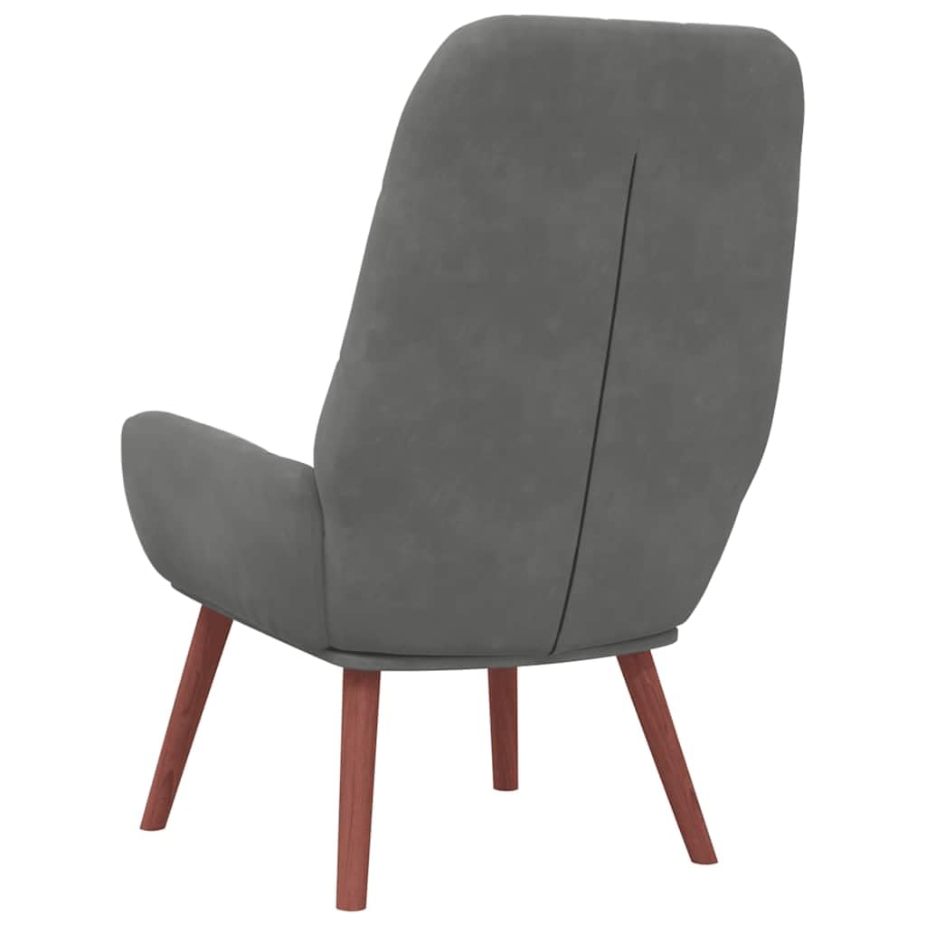 Sillón de relax gris oscuro, estructura de metal, 70 x 77 x 94 cm, sillón con reposabrazos, salón, oficina, dormitorio, balcón, oficina en casa