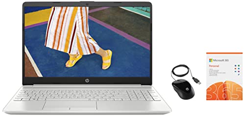Image of HP 15 Thin & Light Laptop (AMD R3 3000 Series /8GB RAM & 256GB SSD Storage /Win 11 Home + MS Office) - gy0501AU + Microsoft Office 365 Subscription + Mouse
