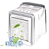 【Portátil】: este ventilador personal mide solo 2,5 cm, portátil y ligero, muy fácil y cómodo de transportar, perfecto para el hogar, la oficina, viajes, no requiere enchufe fijo. Puedes utilizar USB para conectar un ordenador, una batería externa, etc. Es muy fácil y cómodo de llevar, perfecto para el hogar, la oficina o viajes.