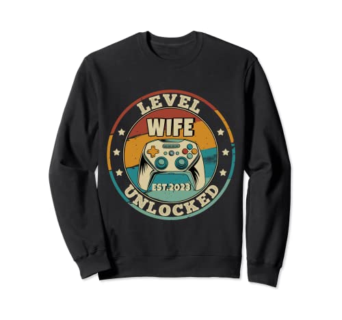 Leveling Up To Wife 2023 ascendió a Wife New Bride Gamer Sudadera