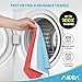 AIDEA Microfiber Cleaning Cloth Roll, Blue Shop Towels 55 Sheets Washable, Microfiber Towels for Cars, Blue Rags Reusable Paper Towel for Automotive, Workshop, House, Kitchen, Cleaning Supplies11×9