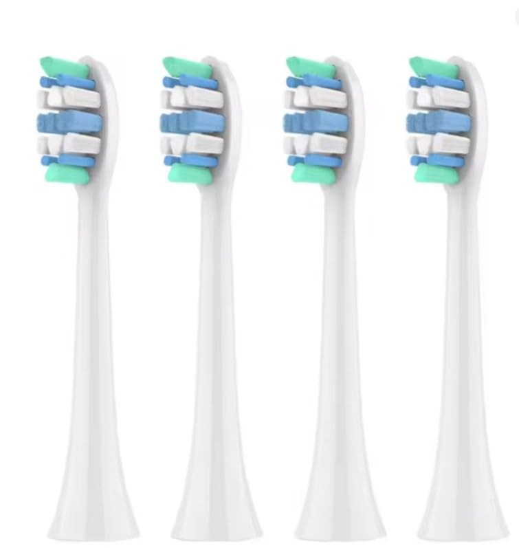 Replacement Toothbrush Heads Compatible with Philips Sonicare, Electric Brush Head Refills for 1100 2100 4100 4300 5100 5300 6100 6500 Series, Soft Bristles, Deep Clean, Value Pack (Count 4pcs)
