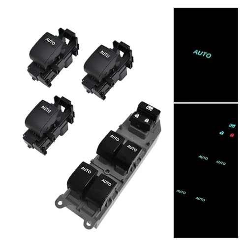 Interruptor botón ventanilla eléctrica automática LHD luz LED coche 2