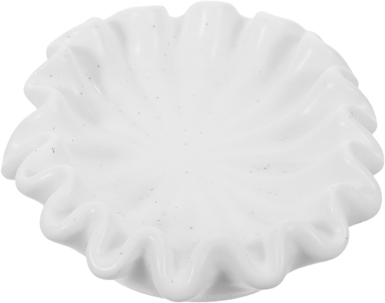 SUPVOX White Ceramic Bar Soap Dish Lotus Leaf Porcelain Soap Holder with Waterfall Drain Design for Bathroom Shower Tub Use