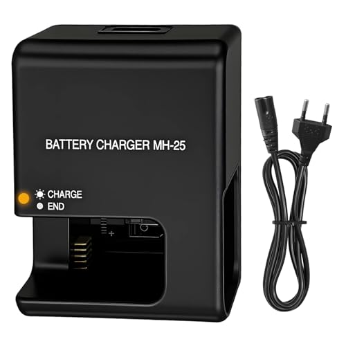 Cargador MH 25 Compatible con Batería EN EL15 EN EL15a EN EL15b EN EL15c Nikon D500 D750 D780 D850 D7000 D7200 D7500 Z5 Z6 Z7 Z8 – Carga Rápida 8,4V 1,2A Adaptador Corriente