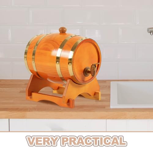 Base de madera para barril de vino de 5L que transforma tu bar en casa con estilo rústico 4