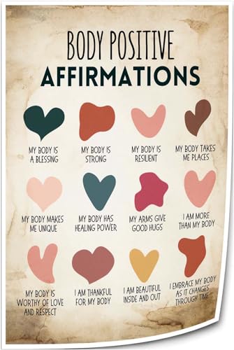 Yelowcaq Mental Health Wall Art Body Positivity Poster Daily Affirmations Art Poster Landscape Wall Living Room Modern House Decor Home Print Canvas (8.00''x12.00'',Unframed)