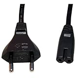 2 Pines EURO Clavija a Figura De ocho 8 C7 Clavija Energía Cable 3 m [3 metros/3m]