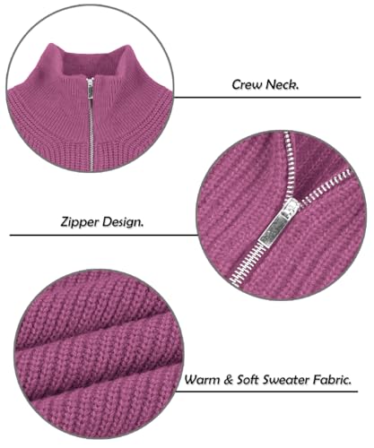 Image of TIYOMI Women Plus Size Tops Long Sleeves Mock Neck Sweaters Knit Pullover Sweater Adjustable Zipper Fall Autumn Winter Shirt