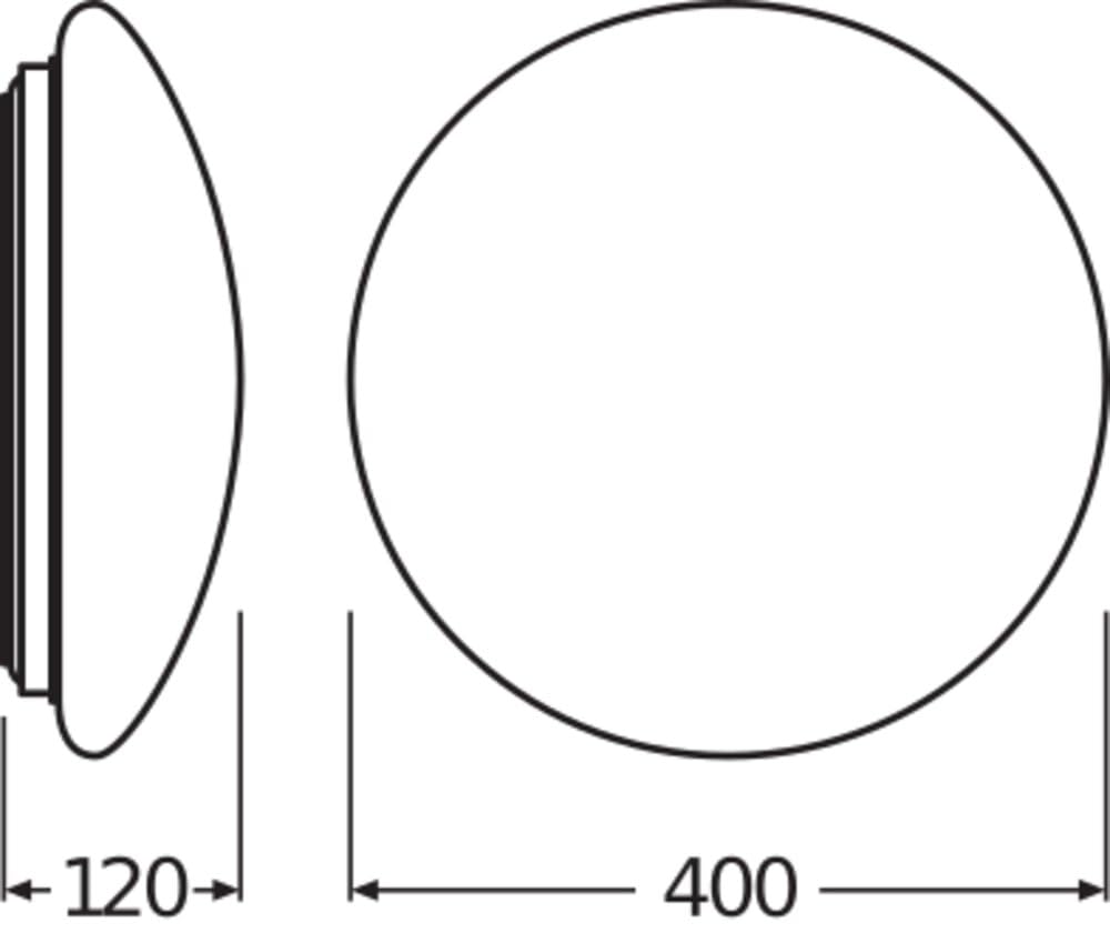 LEDVANCE Lampa ścienna i sufitowa | SURFACE IRCULAR 400 mm, energooszczędna, 24 W, ciepła biel | SF CIRC 400 24W 830 IP44 [klasa energetyczna G]