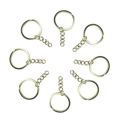 Sewroro 50 Peças Chaveiros Para Chaveiros Banhados A Prata Chaveiro De Níquel Chaveiro Anel Dividido