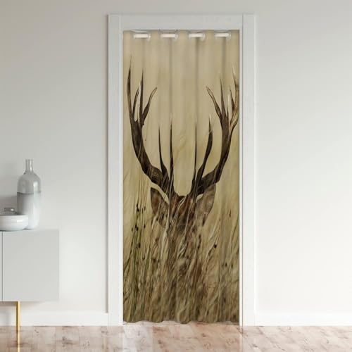 Cortina de puerta de ciervo de 86x203 cm, ideal para ambientes de granja 2