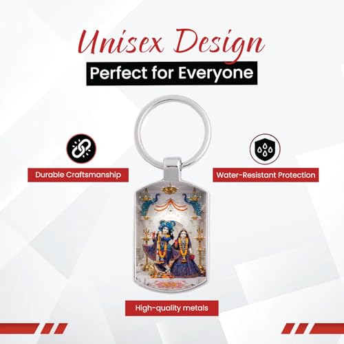 Image of Stylish Metal Keychains with Permanent Glossy Print - Inspirational Quotes & Spiritual Designs - Perfect Key chains for loved ones, Personal Use, Gifts & Return Gifts