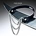 CHICCHOK Breathless Choker Leather Necklace For Women (silver, L)