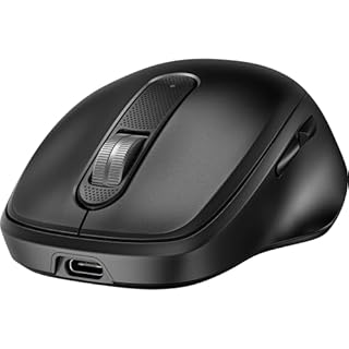 HP 510 Mouse Ricaricabile Ultraveloce, Supercondensatore USB-C Ricaricabile, Autonomia fino a 30 giorni, Sensore fino a 1600 dpi, Rotella 2D, Impugnatura testurizzata, Design Compatto, Nero
