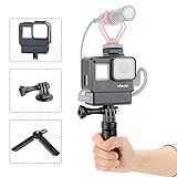 【Caja de vídeo y creador de vlog】: Accesorio preferido utilizado por fotógrafos profesionales y videocámaras en YouTube, el soporte de zapata caliente en la parte superior de esta funda para montar flash, localizador GPS, luz de vídeo, micrófono, etc.
