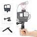 Produktbild ULANZI V2 Vlogging-Tasche mit Stativ für Gopro, Handheld-Schutzgehäuse, Vlogging-Rahmen, Käfighalterung mit Mikrofon, Kaltschuh-Adapter, kompatibel für GoPro 7 6 5, Action Kamera Zubehör