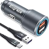 Usb Car Charger For Samsung Galaxy S20 Plus Ultra 5G,A50 A51 A20 A10E A20 A30 A40 A70 A80 A90,Google Pixel 4 3A 3 2 XL 3XL 4XL Pixel3 Pixel4,2 Port:Quick Charge 3.0 Fast Charging Phone Adapter+6FTCord