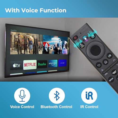 Replacement for Samsung TV Remote, for All 2018-2025 Samsung Remote Control for Smart TV with Voice Control.2-Year Warranty.(No Solarcell)
