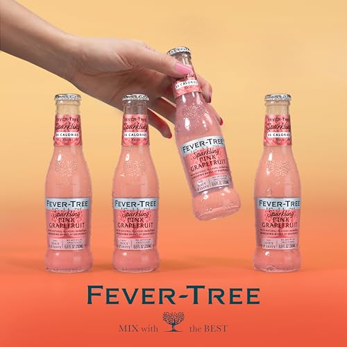 Image of Fever-Tree Sparkling Pink Grapefruit - Premium Soda Mixer for Cocktails and Mocktails, 6.8 fl oz Bottles, Pack of 24 - Naturally Sourced, Non-GMO