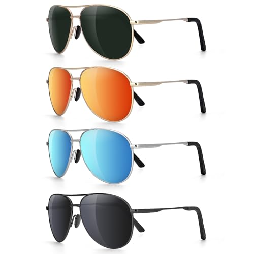 Night Vision Polarized Sunglasses for Men Women, Pilot Style for Night Driving Anti Glare UV400 Protection Outdoors