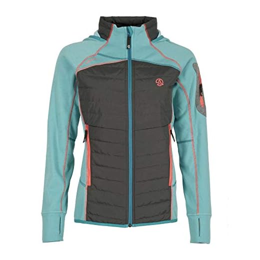 Ternua Lesha Hybrid Jkt W jacka med huva, dam, blå (Blue Curacao), XL