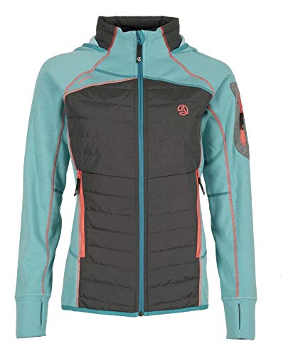 Ternua Lesha Hybrid Jkt W Chaqueta con Capucha, Mujer, Azul (Blue Curacao), XL