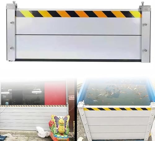 Road Flood Control Barrier, Aluminum Alloy Stop Log System for Garage, Driveways, Passageways, 120x60cm, Waterproof, Easy Installation